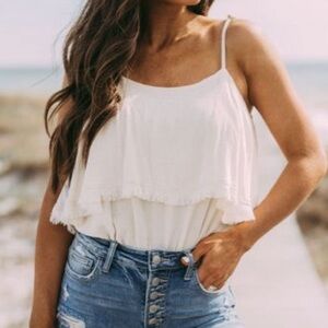 Linen overlay bodysuit